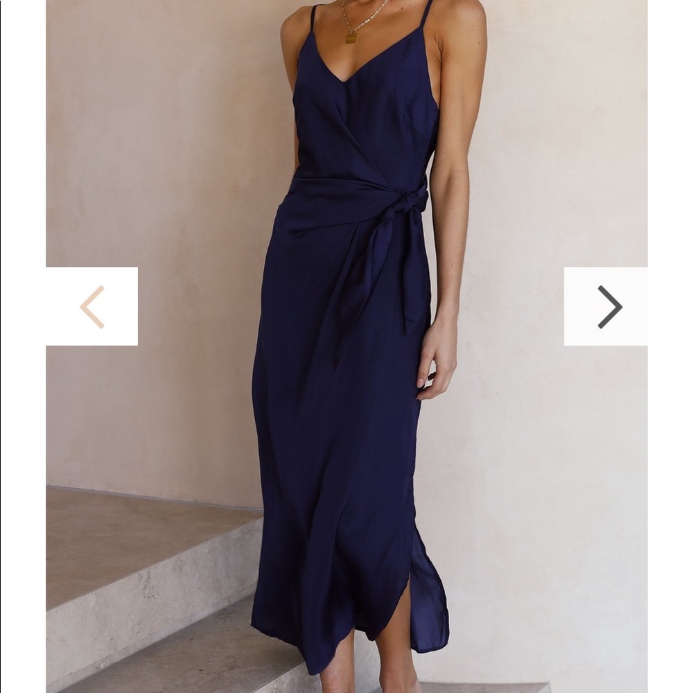 BILLY J Satin Midi ‘Kensington’ Dress